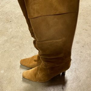 Tan suede boots